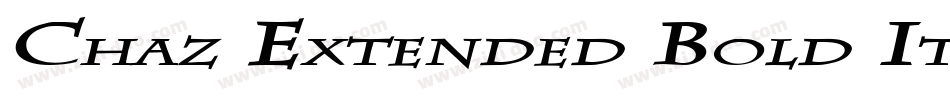 Chaz Extended Bold Italic字体转换